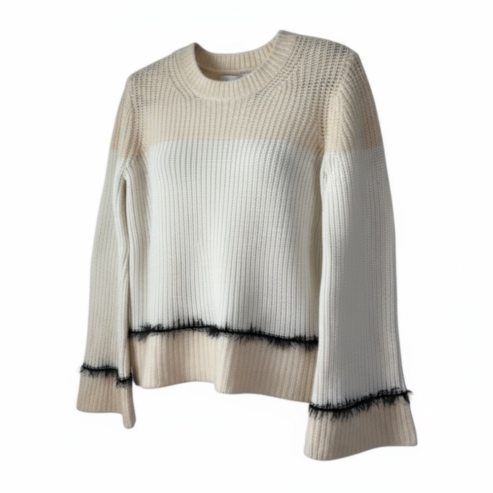 Derek Lam Crosby Elegant Cream and Black Women's Sweater size small